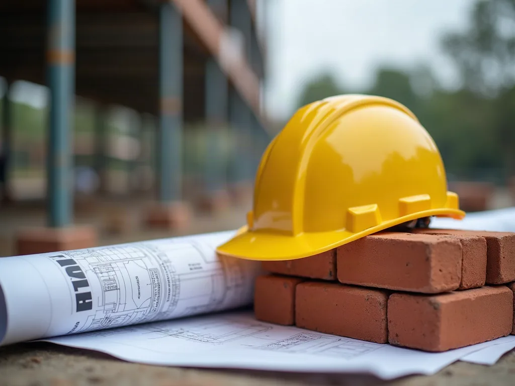 Lille 2026 : les quartiers à éviter et pourquoi tout n'est pas si simple Casque de chantier et briques sur un site de rénovation urbaine