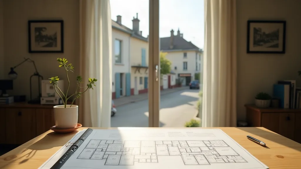 Le Chesnay-Rocquencourt : les quartiers à éviter avant d'acheter ou louer Bureau avec dossier immobilier face à une fenêtre donnant sur un quartier résidentiel le matin