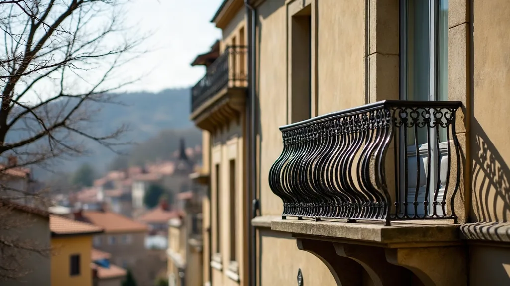 Meudon : les quartiers à éviter avant d'acheter ou de louer Balcon en fer forgé sur une façade ancienne dans un quartier résidentiel vallonné