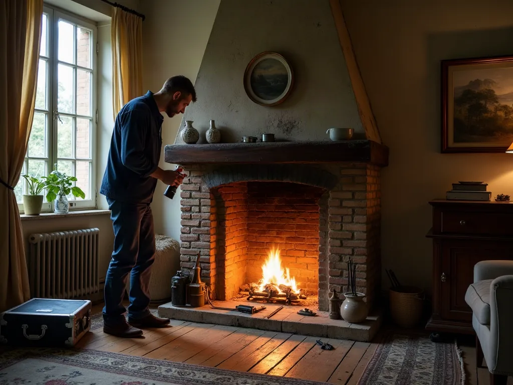 Vente maison avec cheminée non conforme : ce qui change vraiment pour vous Ramoneur inspectant un conduit de cheminée avant une vente immobilière