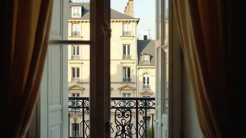 Patricia4Realestate : que vaut vraiment cette agence, et pour qui ? Vue depuis l'intérieur d'un appartement vers une façade résidentielle en fin d'après-midi