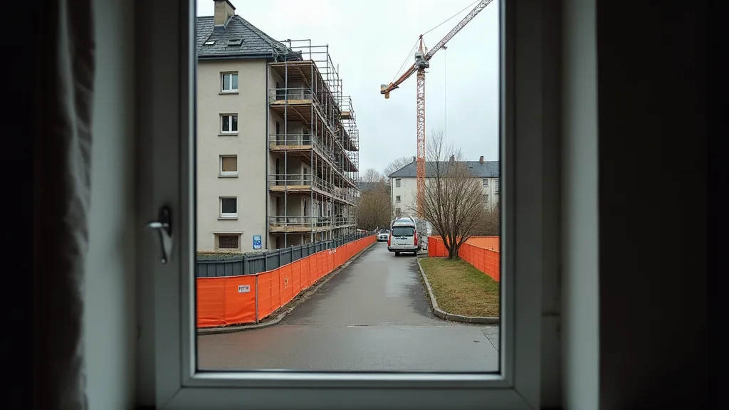 Sarcelles est-elle une ville à quartiers sensibles ? L'état des lieux 2026 Rénovation urbaine d'un immeuble dans un quartier de grand ensemble sous ciel couvert